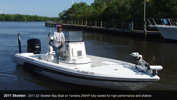 2011 Skeeter: 2011 22' Skeeter Bay Boat w/ Yamaha 250HP fully loaded for high performance and shallow